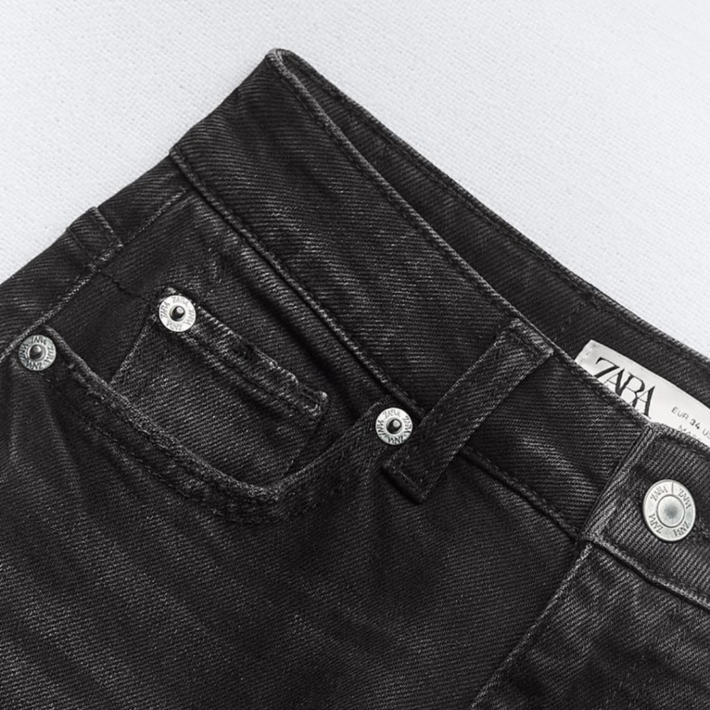 Zara Black Mom Fit Jeans with High Waist - Picture 9 of 10
